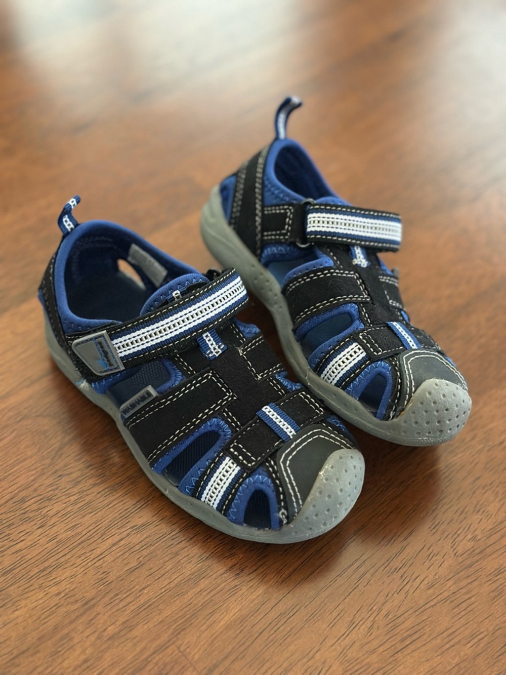 Pedi Ped Kids Closed-Toe Sport Sandals - Navy/Black - 25
